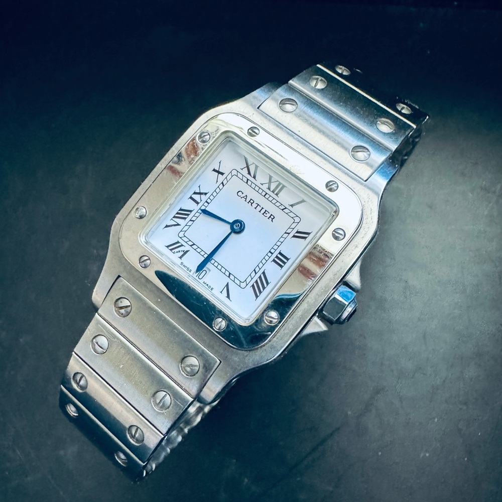 Santos Men's Luxury Watch Pre-Owned - Brushed Silver